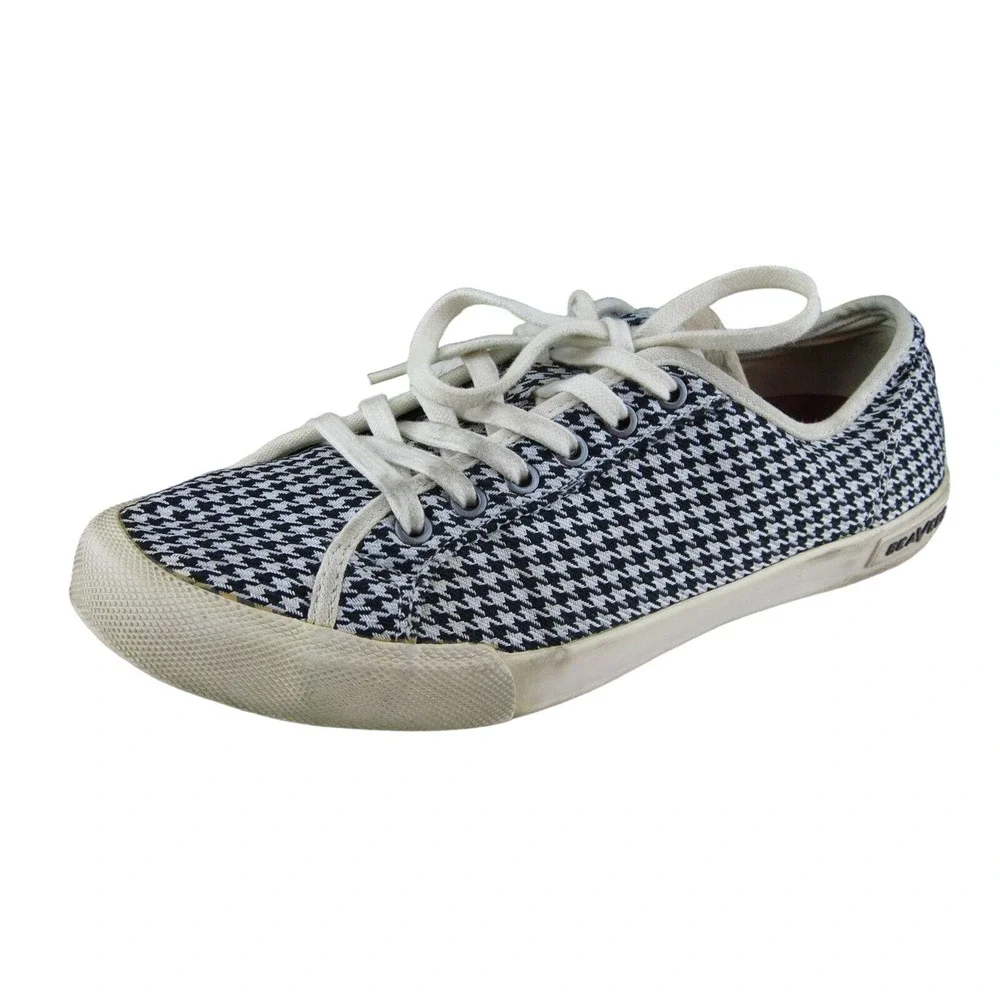 SeaVees Size 8 Sneaker Black Fabric Medium (B, M) Monterey‎ Lace Up Women